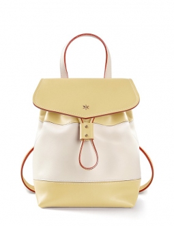 'Fontainebleau' Sac à dos Cuir Anis & Or