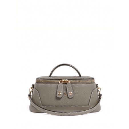 'Lingot' Sac à main Cuir Nappa Tourterelle & Or
