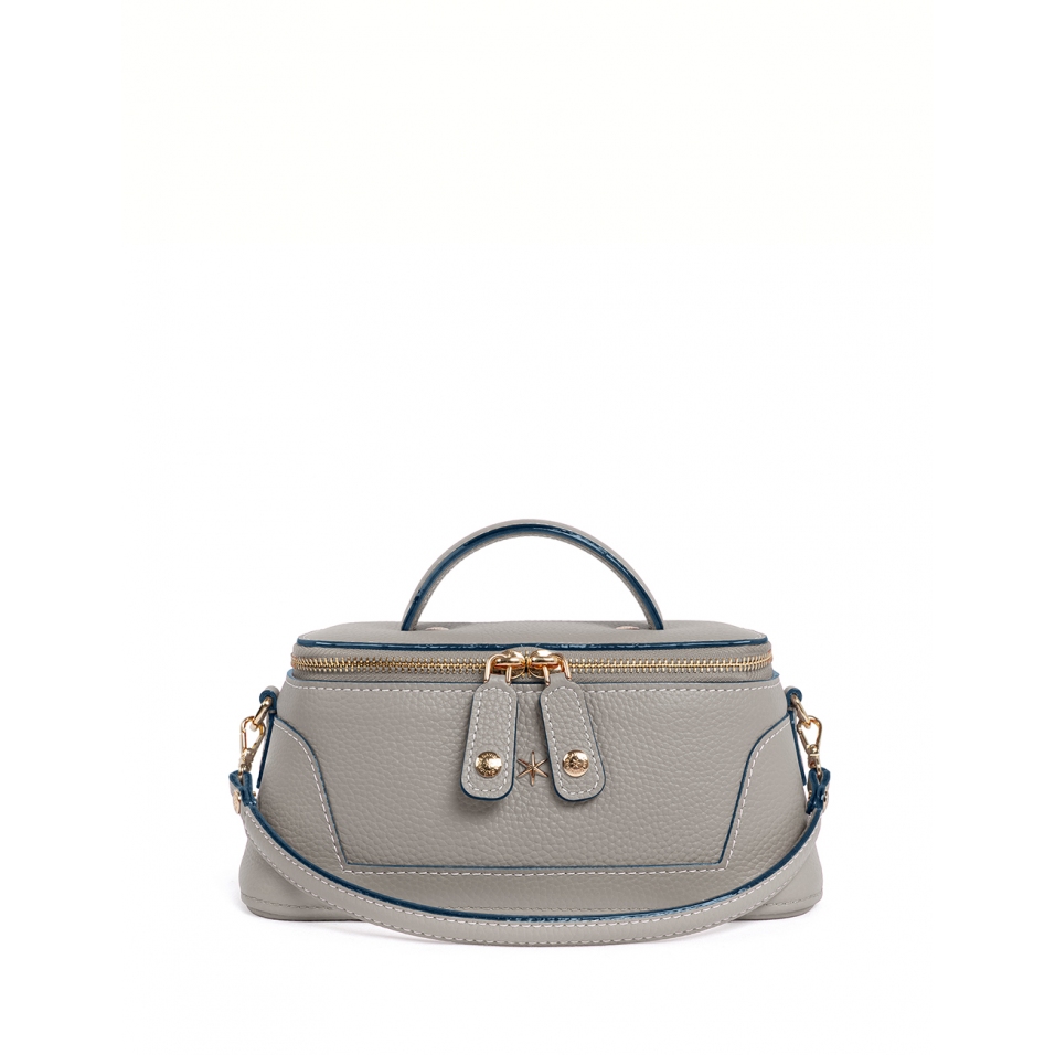 'Lingot' Nappa Leather handbag Pearl Grey & Gold