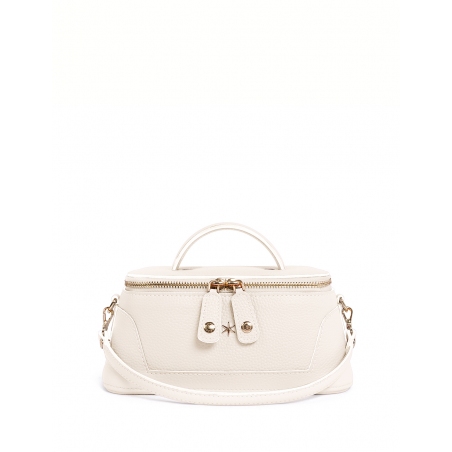 'Lingot' Sac à main Cuir Nappa Crème & Or
