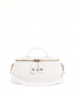 'Lingot' Sac à main Cuir Nappa Neige & Or