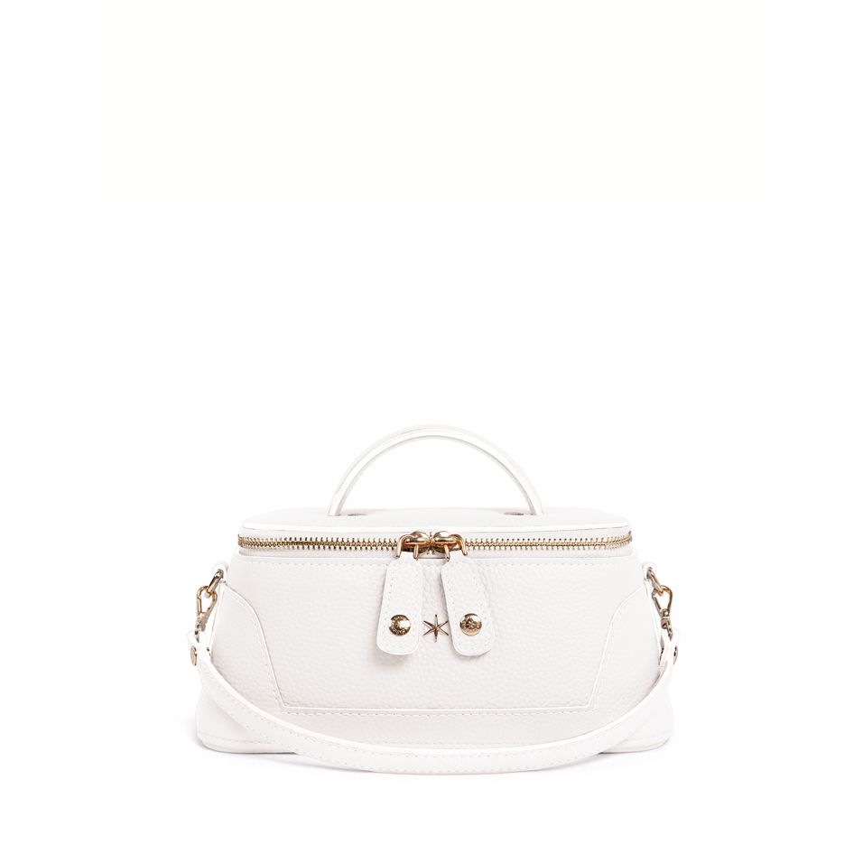 'Lingot' Nappa Leather handbag Snow White & Gold