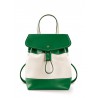 'Fontainebleau' Leather Backpack Green & Gold