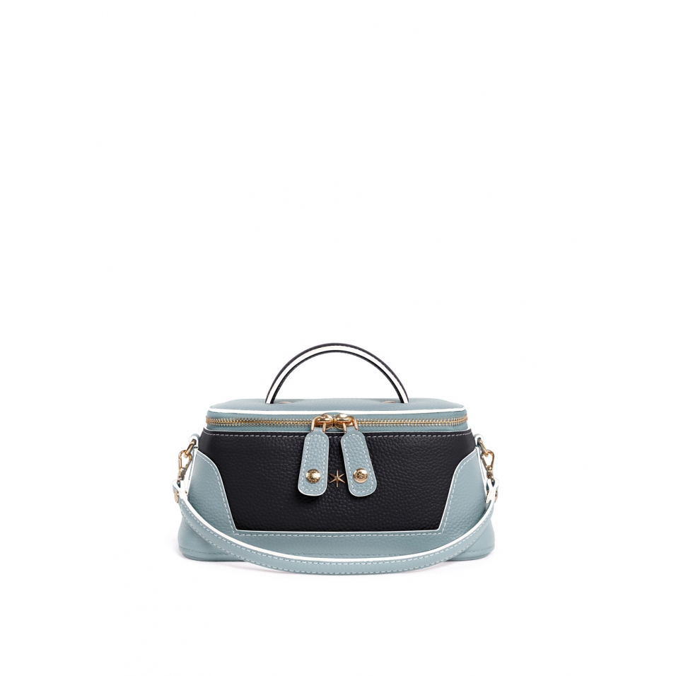 'Lingot Duo' Nappa Leather handbag Dragée, Black & Gold