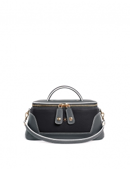 'Lingot Duo' Nappa Leather handbag Ardoise, Black & Gold