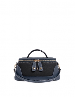 'Lingot Duo' Nappa Leather handbag Dark Blue, Black & Gold