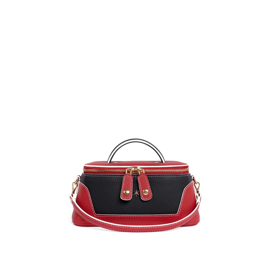 'Lingot Duo' Nappa Leather handbag Red, Black & Gold