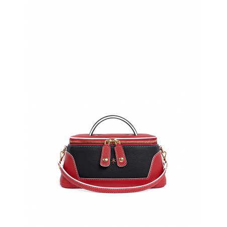 'Lingot Duo' Nappa Leather handbag Red, Black & Gold