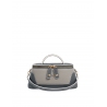 'Lingot Duo' Nappa Leather handbag Dark Ardoise, Pearl Grey & Gold