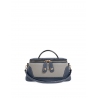 'Lingot Duo' Nappa Leather handbag Night Blue, Pearl Grey& Gold