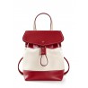 'Fontainebleau' Sac à dos Cuir Bordeaux & Or