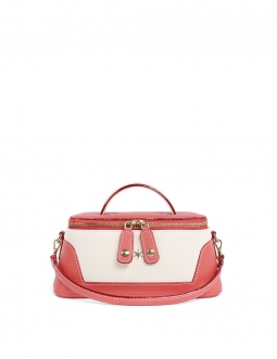 'Lingot Duo' Sac à main Cuir Nappa Pastèque, Crème & Or