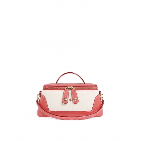 'Lingot Duo' Nappa Leather handbag Watermelon, Cream & Gold