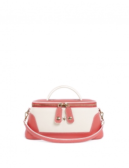 'Lingot Duo' Sac à main Cuir Nappa Pastèque, Crème & Or