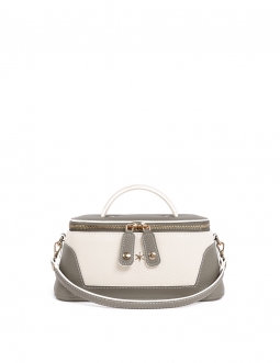 'Lingot Duo' Nappa Leather handbag Warm Grey, Cream& Gold