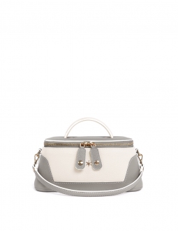'Lingot Duo' Sac à main Cuir Nappa Perle, Crème & Or