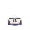 'Lingot Duo' Nappa Leather handbag Navy Blue, Cream & Gold
