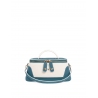 'Lingot Duo' Sac à main Cuir Nappa Indigo, Crème & Or