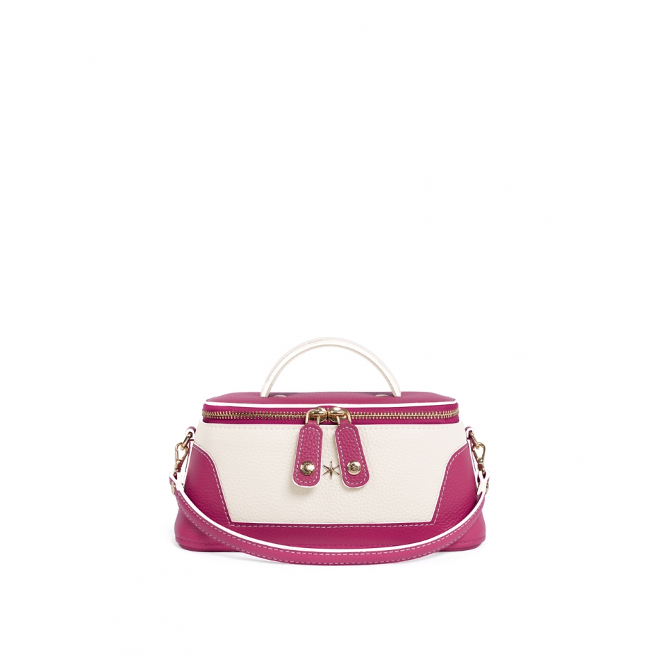 'Lingot Duo' Nappa Leather handbag Pink, Cream & Gold