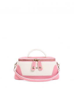 'Lingot Duo' Nappa Leather handbag Rose, Cream & Gold