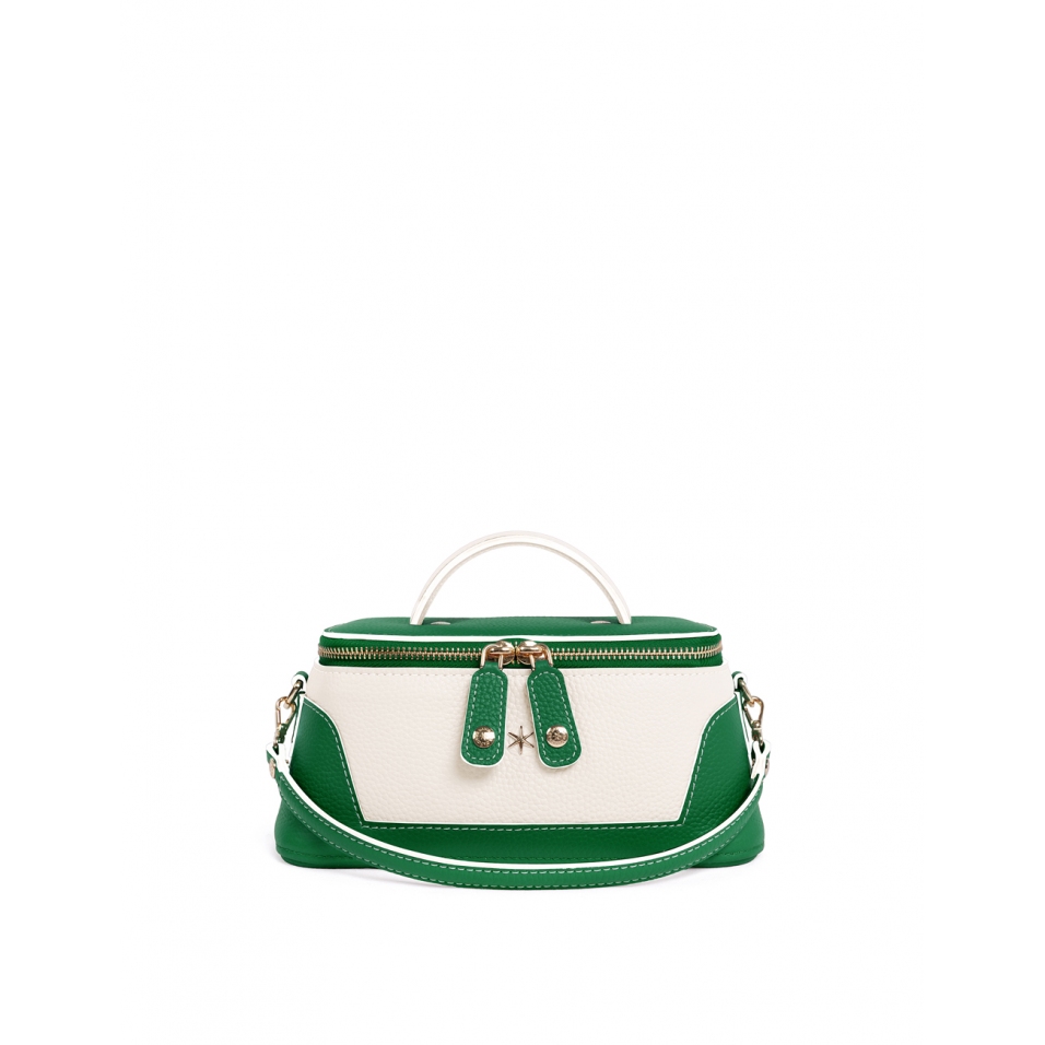 'Lingot Duo' Sac à main Cuir Nappa Lagon, Crème & Or