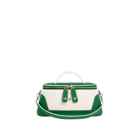 'Lingot Duo' Sac à main Cuir Nappa Lagon, Crème & Or