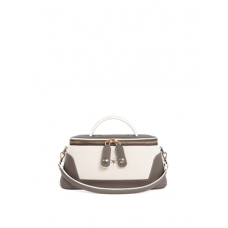 'Lingot Duo' Sac à main Cuir Nappa Volcan, Crème & Or