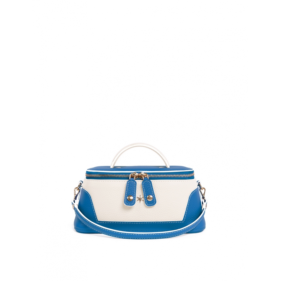 'Lingot Duo' Nappa Leather handbag Cyan, Cream & Gold