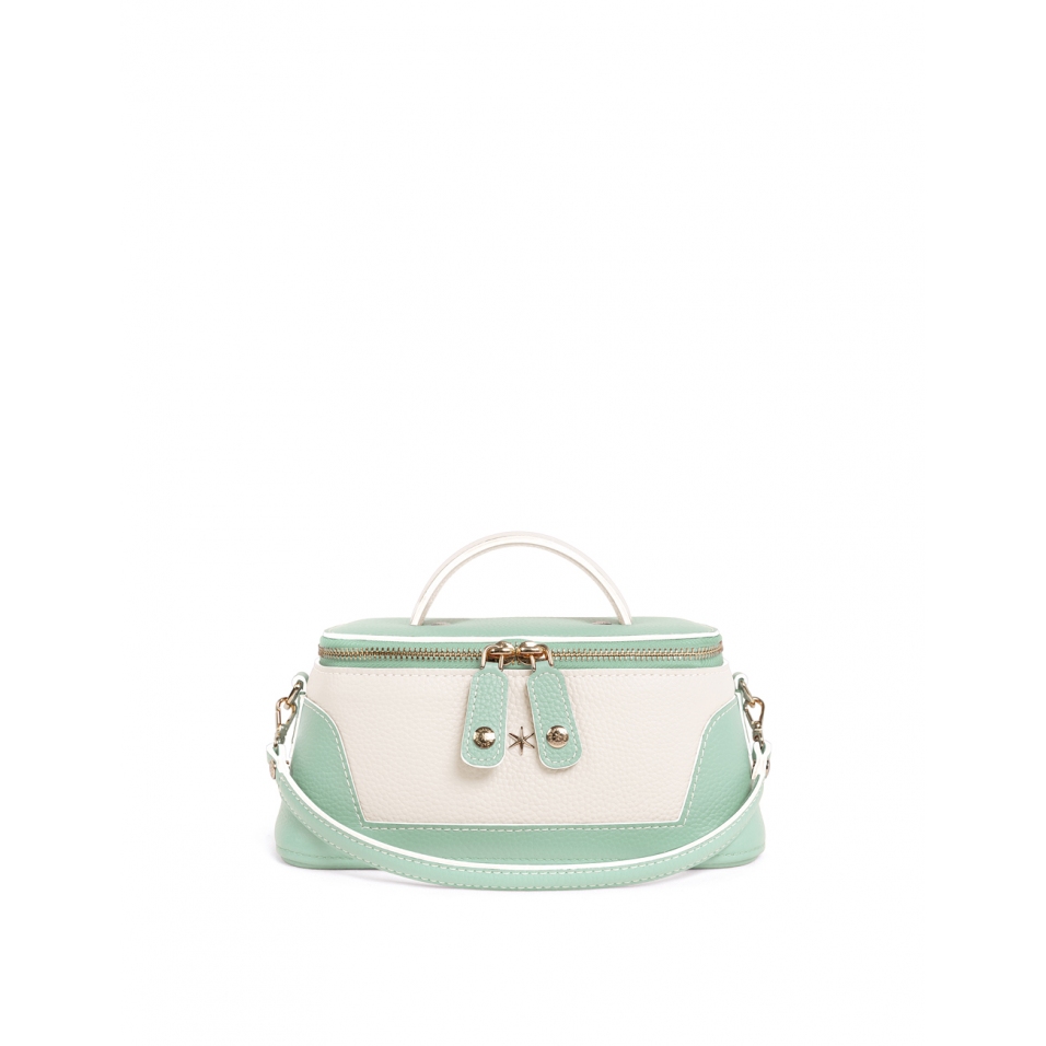'Lingot Duo' Nappa Leather handbag Opaline, Cream & Gold