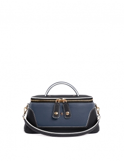 'Lingot Duo' Nappa Leather handbag Black, Night Blue & Gold