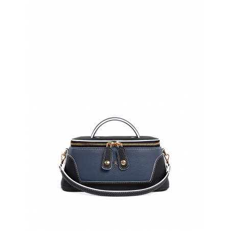 'Lingot Duo' Nappa Leather handbag Black, Night Blue & Gold