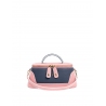 'Lingot Duo' Sac à main Cuir Nappa Rose Poudré, Bleu Nuit & Or