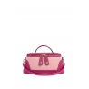 'Lingot Duo' Sac à main Cuir Nappa Fuchsia, Rose Poudré & Or