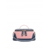 'Lingot Duo' Sac à main Cuir Nappa Bleu Nuit, Rose Poudré & Or