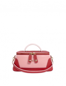 'Lingot Duo' Nappa Leather handbag Red, Light Pink & Gold