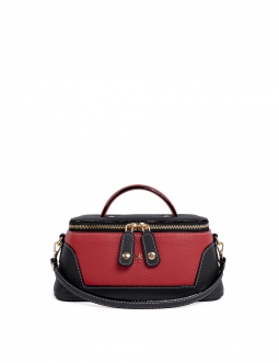 'Lingot Duo' Nappa Leather handbag Black, Red & Gold