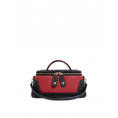 'Lingot Duo' Nappa Leather handbag Black, Red & Gold