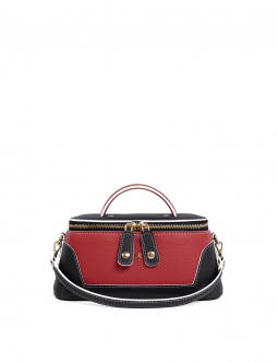 'Lingot Duo' Sac à main Cuir Nappa Ébène, Écrevisse & Or