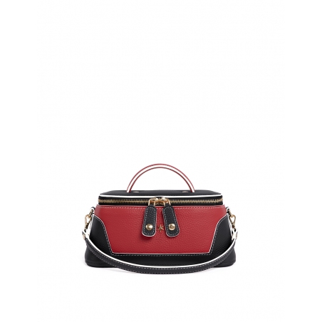 'Lingot Duo' Nappa Leather handbag Black, Red & Gold