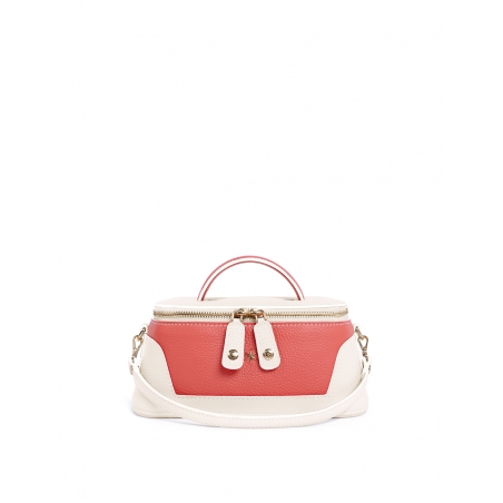 'Lingot Duo' Sac à main Cuir Nappa Crème, Pastèque & Or