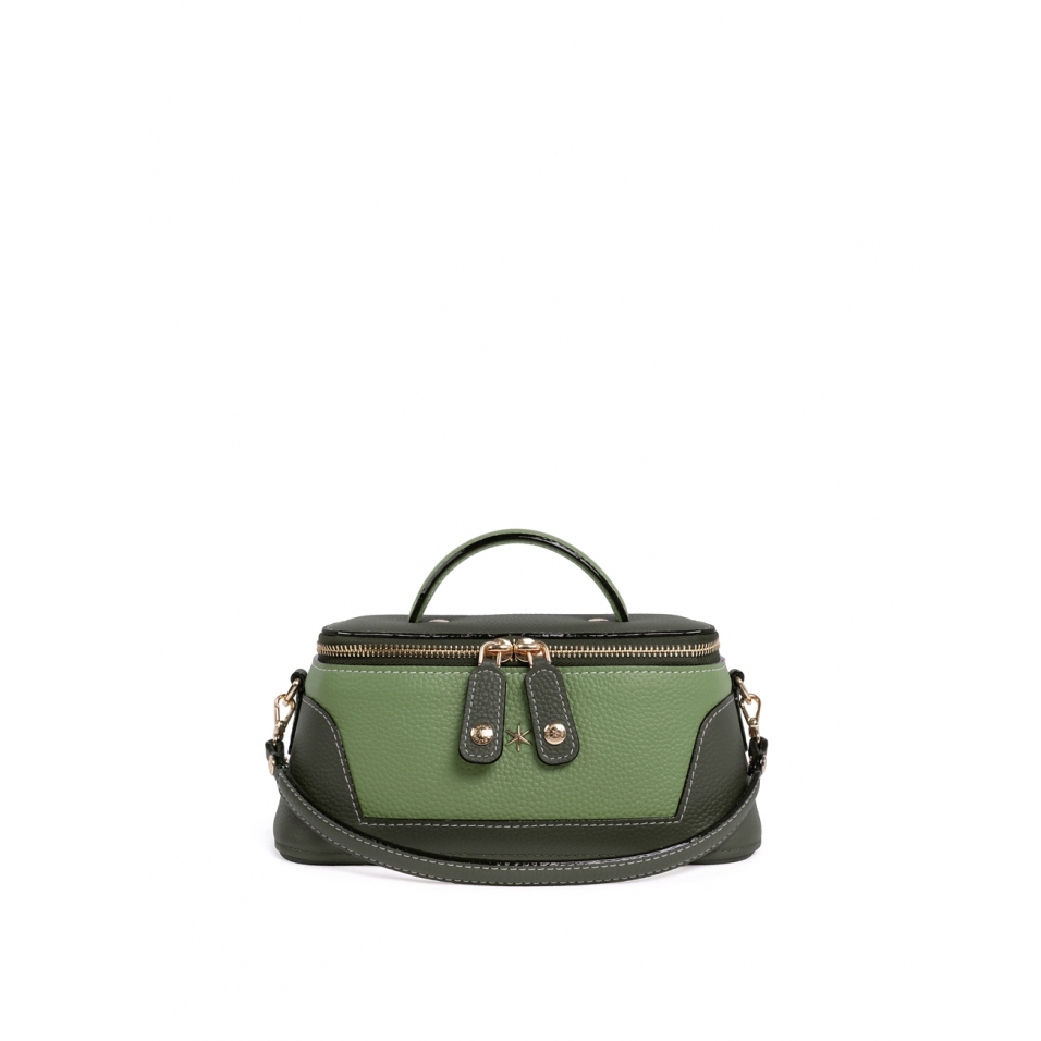 'Lingot Duo' Sac à main Cuir Nappa Taiga, Chocolat & Or
