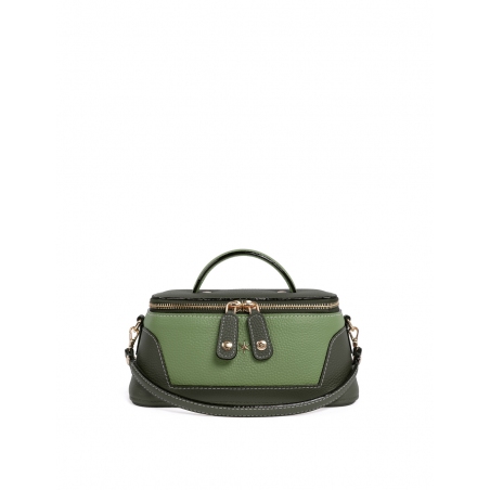 'Lingot Duo' Nappa Leather handbag Taiga, Chocolate & Gold