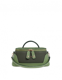 'Lingot Duo' Nappa Leather handbag Chocolate, Taiga & Gold