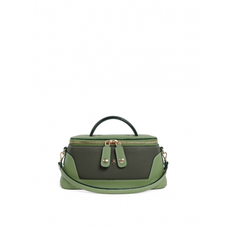 'Lingot Duo' Nappa Leather handbag Chocolate, Taiga & Gold