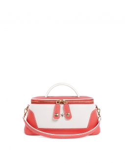 'Lingot Duo' Sac à main Cuir Nappa Pastèque, Neige & Or