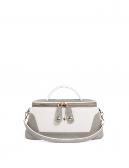'Lingot Duo' Nappa Leather handbag Pearl Grey, Snow White & Gold