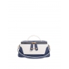 'Lingot Duo' Nappa Leather handbag Navy Blue, Snow White & Gold