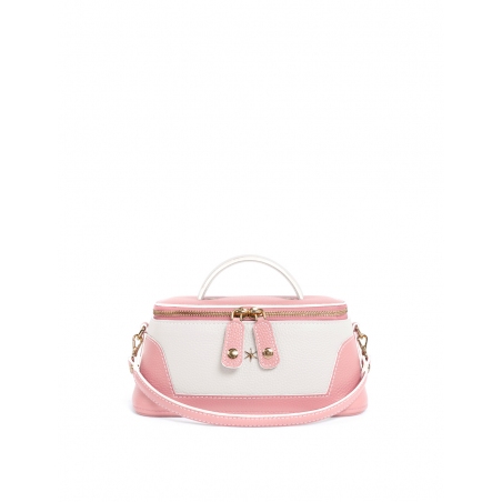 'Lingot Duo' Nappa Leather handbag Light Pink, Snow White & Gold