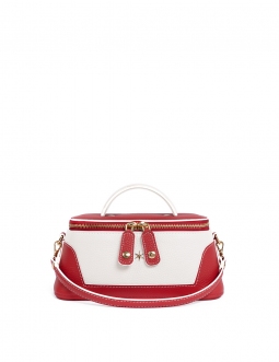 'Lingot Duo' Nappa Leather handbag Red, Snow White & Gold