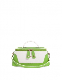 'Lingot Duo' Sac à main Cuir Nappa Pomme, Neige& Or